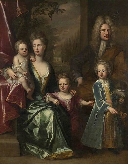 The Dryden Family: Edward Dryden (d.1717), his Wife, Elizabeth Allen and their Children, John Dryden, 1716, Jonathan Richardson
