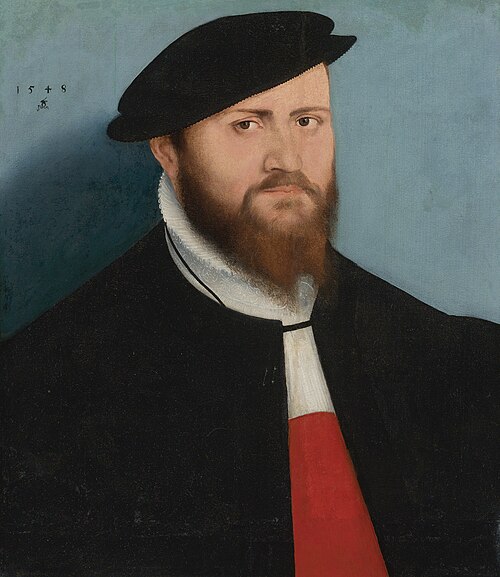 Portrait of a man in a hat, 1548, Lucas Cranach le Jeune