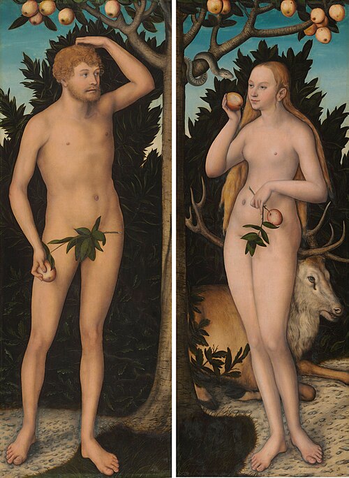 Adam and Eve, 1600, Lucas Cranach le Jeune