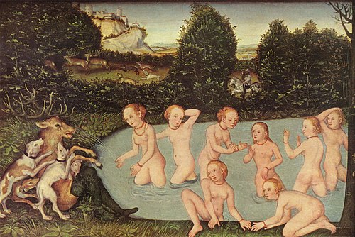 Diane et Actéon, 1540, Lucas Cranach le Jeune