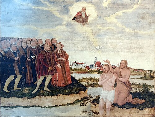 The Baptism of Christ, 1556, Lucas Cranach le Jeune