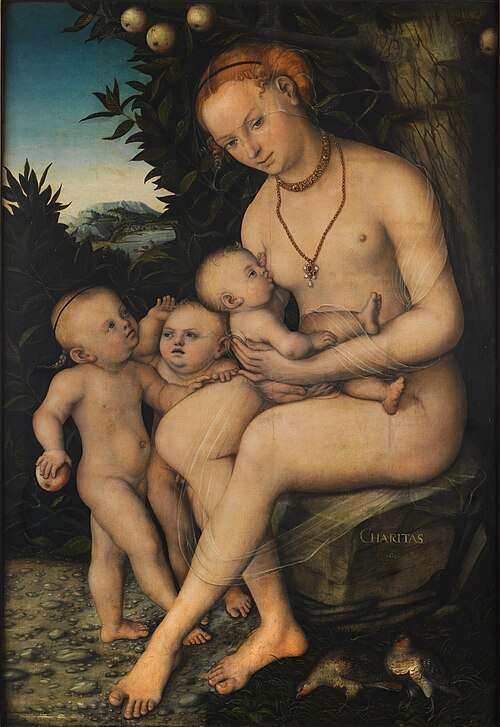 Charity, 1540, Lucas Cranach le Jeune