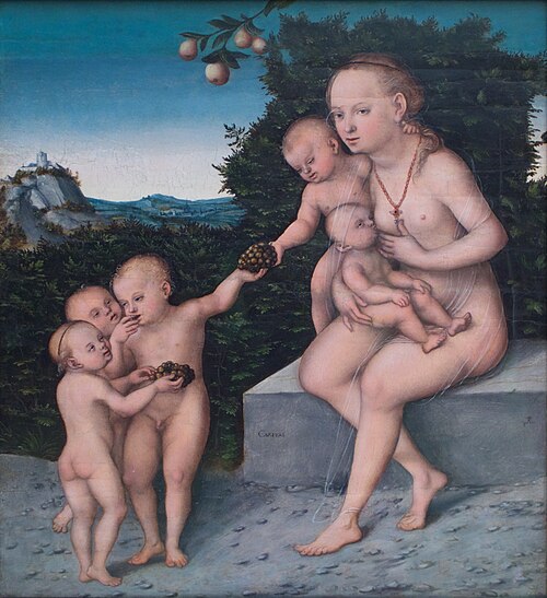 Charity, 1540, Lucas Cranach le Jeune