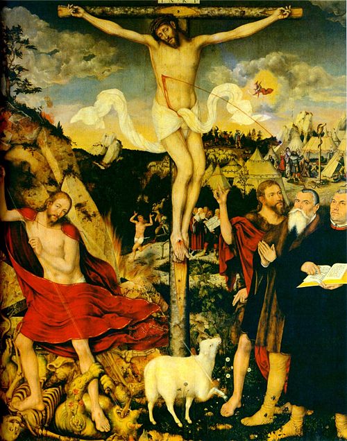 Christ en croix, 1555, Lucas Cranach le Jeune