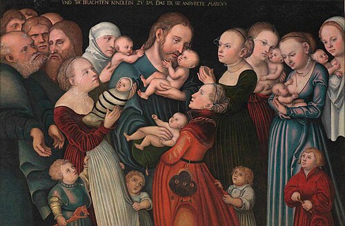 Suffer the Little Children to Come unto Me, 1540, Lucas Cranach le Jeune