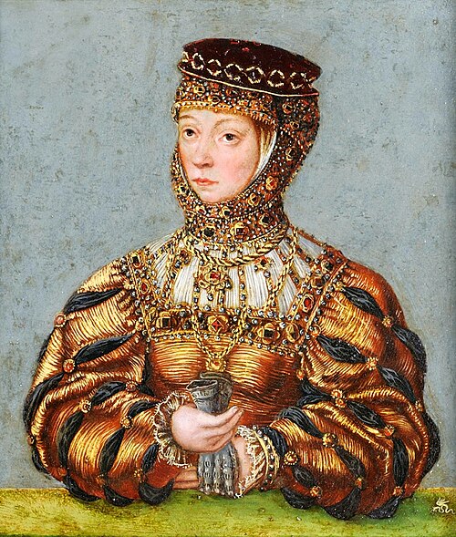 Miniature of Barbara Radziwiłł., 1553, Lucas Cranach le Jeune