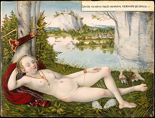 Nymph of the Spring, 1545, Lucas Cranach le Jeune