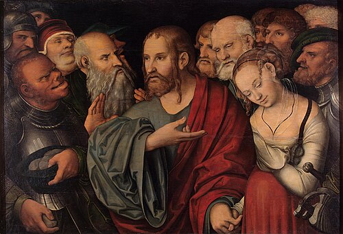 Le Christ et la femme adultère, 1532, Lucas Cranach le Jeune