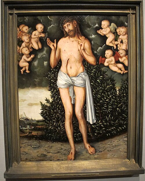 Christ as man of sorrows, 1537, Lucas Cranach le Jeune
