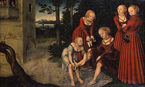 David and Bathsheba, 1537, Lucas Cranach le Jeune