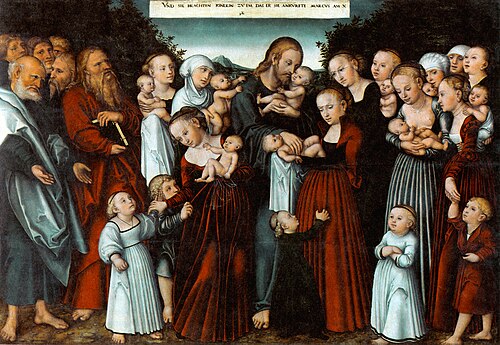 Christ blessing the children, 1540, Lucas Cranach le Jeune