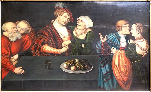 Three Pairs of Lovers, 1561, Lucas Cranach le Jeune