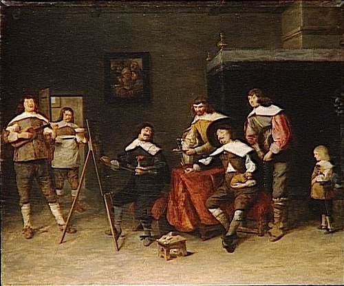 Peintre faisant un portrait, 1625, Josse van Craesbeeck