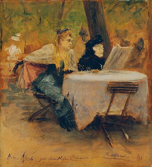 Im Gartenrestaurant, 1893, Josef Engelhart