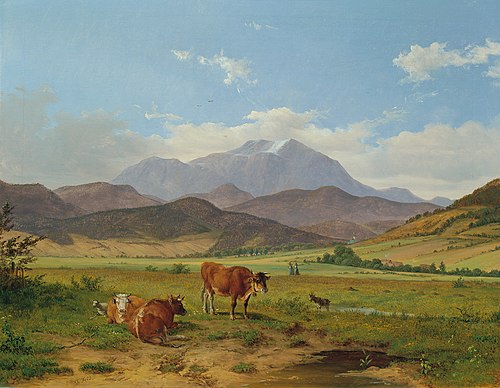 Landschaft mit Schneeberg, , Josef Feid
