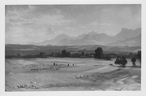 Vorgebirgslandschaft, 1866, Josef Willroider
