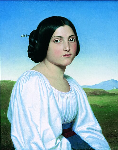 Portrait of an Italian woman, 1842, Joseph Anton Nikolaus Settegast