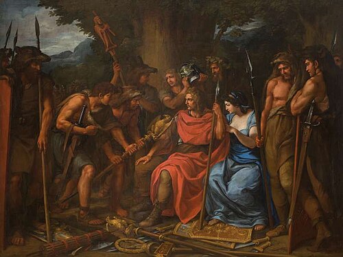 Arminius after the Battle at the Teutonburg Forest, 1809, Joseph Bergler the Younger