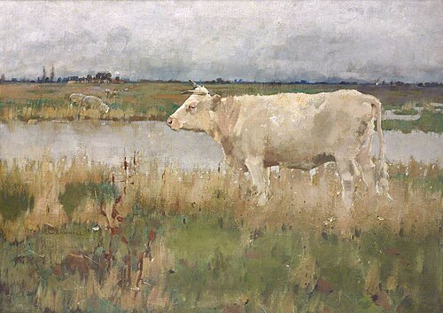 A Lincolnshire Pasture, 1882, Joseph Crawhall III