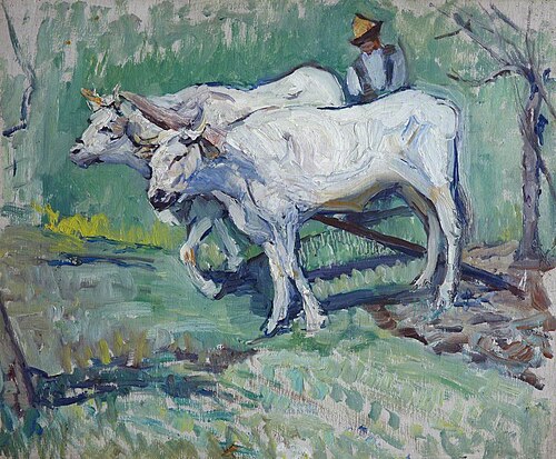 Yoke of Oxen, , Joseph Crawhall III