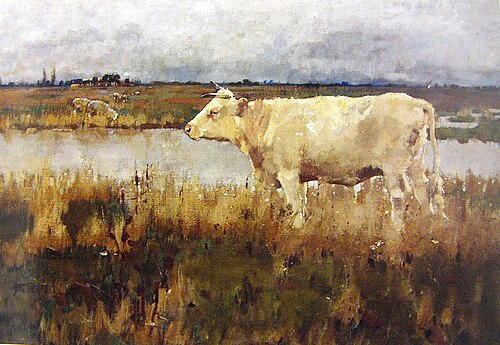 A Lincolcshire Pasture, 1882, Joseph Crawhall III