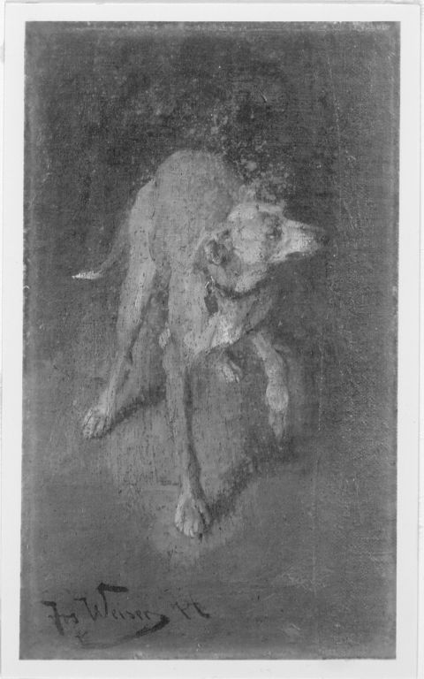 Hund, vorwärts schreitend, 1874, Joseph Emanuel Weiser
