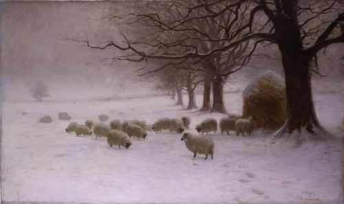 Sheep in a Snowstorm, 1892, Joseph Farquharson