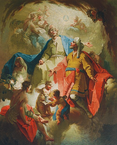 Glory of Saints Cosmas and Damian, 1762, Joseph Haller