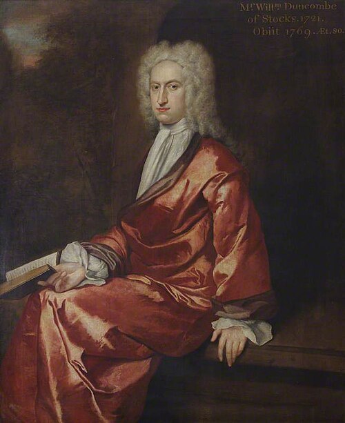 William Duncombe (1690–1769), Translator and Playwright, 1721, Joseph Highmore