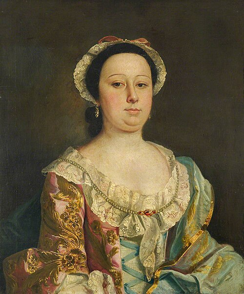Portrait of a Lady of the Fanshawe Family (thought to be Sarah Parkinson, mother of Mary Fanshawe, n, 1745, Joseph Highmore
