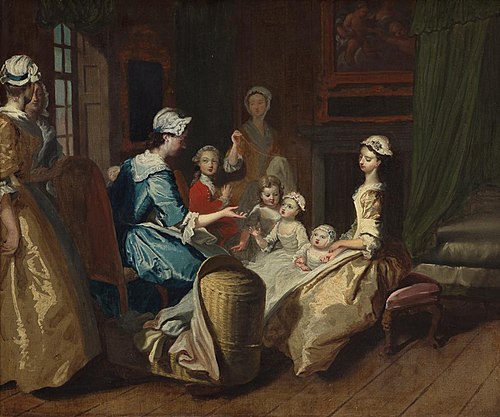 Pamela tells a nursery tale, 1744, Joseph Highmore