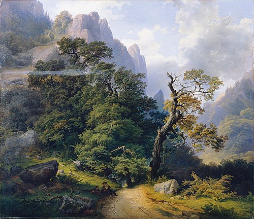 Berglandschaft, 1852, Joseph Holzer