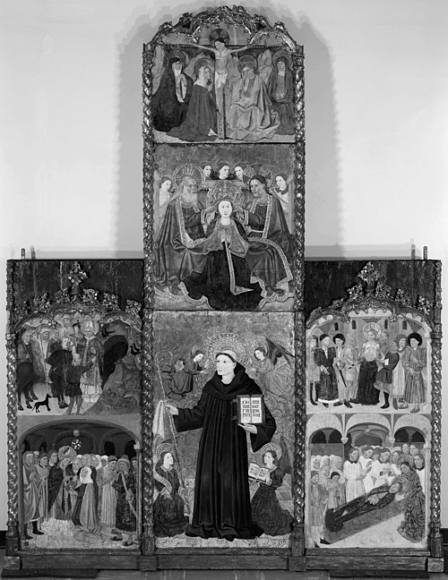 Retable of Saints Athanasius, Blaise, and Agatha, 1450, Master of Riglos