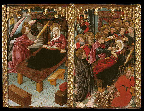 Annunciation of the Death; Dormition of the Virgin, 1450, Master of Riglos