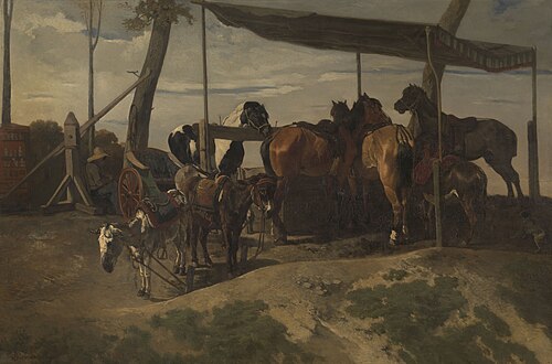 Location de chevaux et d'ânes, 1854, Joseph Stevens
