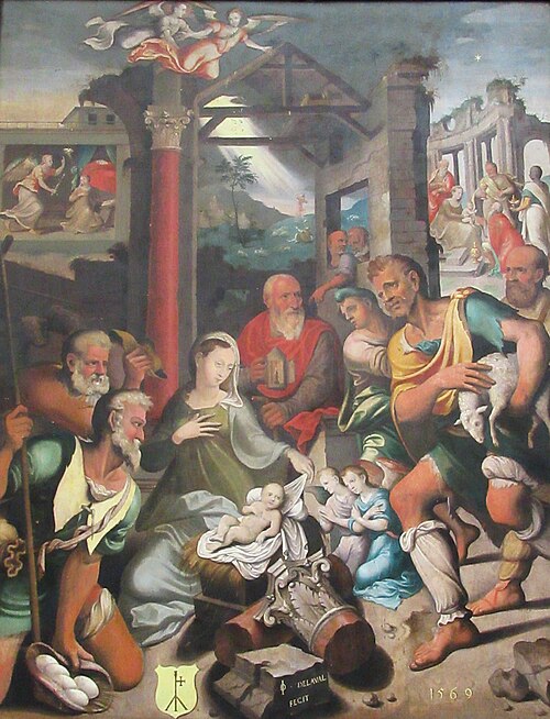 The adoration of the shepherds, 1569, Jost de Laval