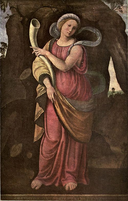 The muse Talia, 1884, Timoteo della Vite