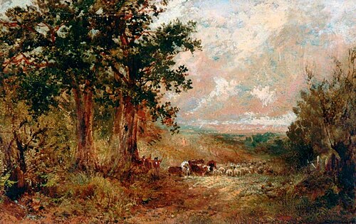 A Warwickshire Lane, , David Cox Jr.