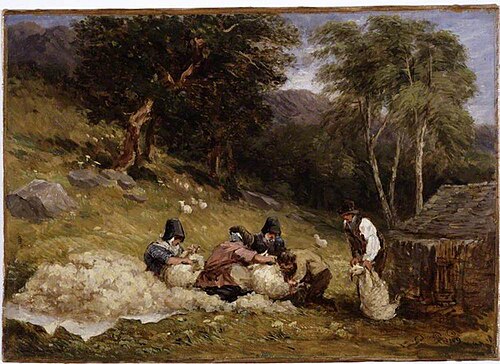 Sheep Shearing, 1849, David Cox Jr.