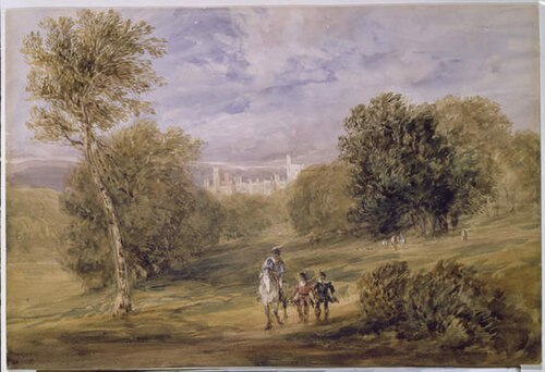 Haddon Hall from the Park, 1831, David Cox Jr.