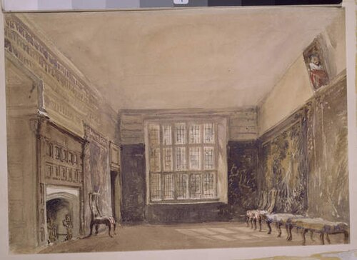 Drawing Room, Haddon Hall, 1831, David Cox Jr.
