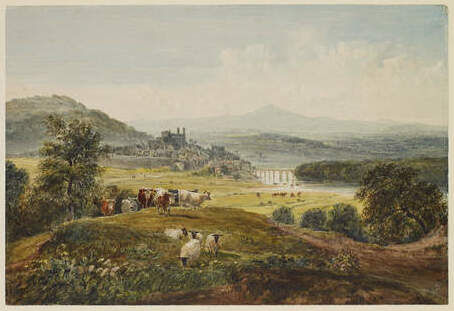 Landscape with a Bridge, Hay-on-Wye, , David Cox Jr.