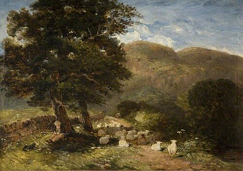 Tending Sheep, Bettws-y-Coed, 1849, David Cox Jr.