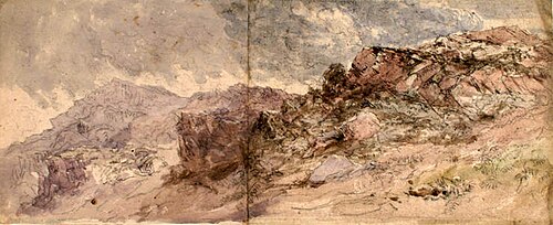 Welsh Crags, 1850, David Cox Jr.