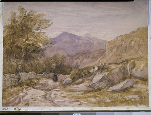 A Welsh Mountain Road, 1845, David Cox Jr.