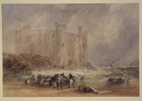 Laugharne Castle, Carmarthenshire, , David Cox Jr.