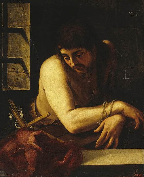 St John the Baptist in the Prison, 1567, Juan Fernández Navarette