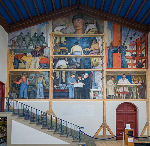 The Making of a Fresco Showing the Building of a City, 1931, Diego Rivera