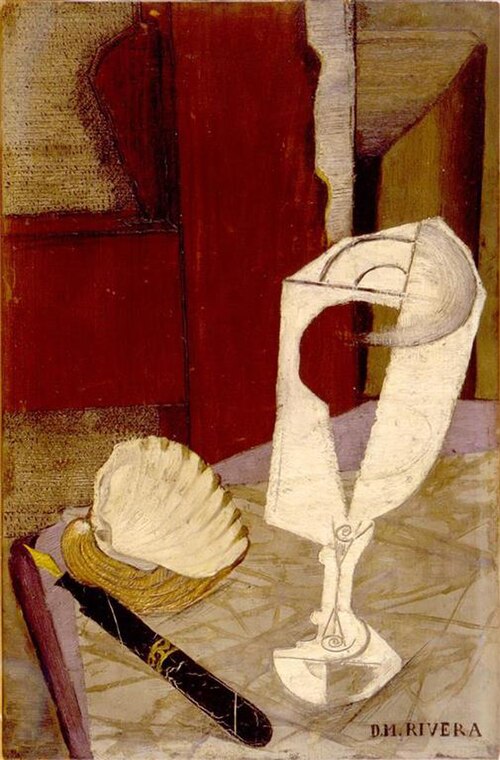 Still-life with Glass, 1915, Diego Rivera