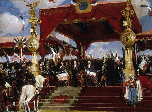 La distribution des drapeaux à Longchamp le 14 juillet 1880, 1880, Jules-Arsène Garnier